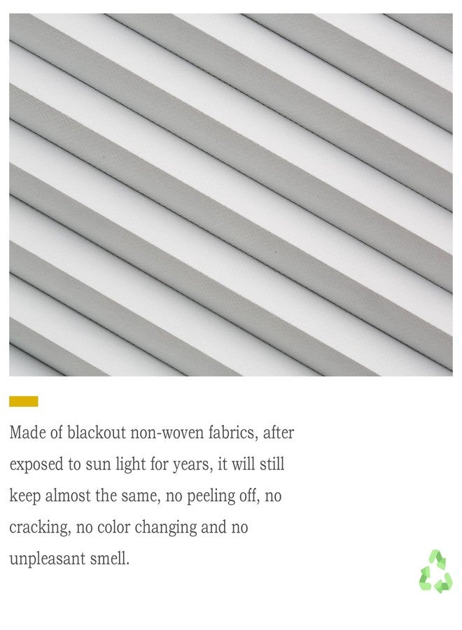 MYshade Blackout Cordless Cellular Shades Honeycomb Shade for Indoor Windows Room Darkening Blinds for Home Office Pull Down Window Shades Easy to Install 34 inch Wide, H72 White Pleated Shade - Image 4